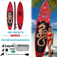 Sensova - Red Dragon SUP - Opblaasbaar Paddleboard 11FT - Inclusief Accessoires - Voor Volwassenen - Draagbaar SUP Board