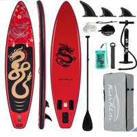 Sensova - Red Dragon SUP - Opblaasbaar Paddleboard 11FT - Inclusief Accessoires - Voor Volwassenen - Draagbaar SUP Board
