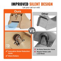 Sensova Houten Kattenmeubel - Loopbandwiel Kat - Kattenspeelgoed Intelligentie - Huisdieren Kat Speelgoed Met Afneembaar Tapijt en Kattenteaser Voor Binnen