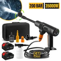 Sensova Hogedruk Autowasmachine 6-in-1 – Draadloze Hogedrukreiniger 20V – Borstelloze Motor – Tot 200 Bar – Met Spuitpistool & Aanzuigslang – Voor Auto, Tuin & Terras