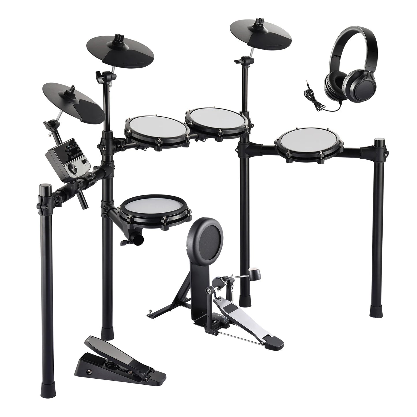 Sensova - Elektrisch Drumstel - 32 Drumkits en 480 Geluiden -  Professioneel Stil Mesh Pads 8/10 Inch - USB MIDI Ondersteuning