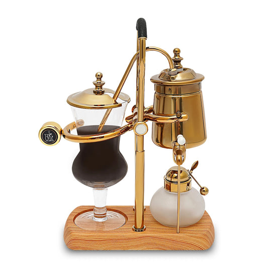 Sensova Premium - Sifon Koffiezetapparaat - 400 ml Vacuüm Brouwer - Borosilicaatglas met RVS en Houten Basis