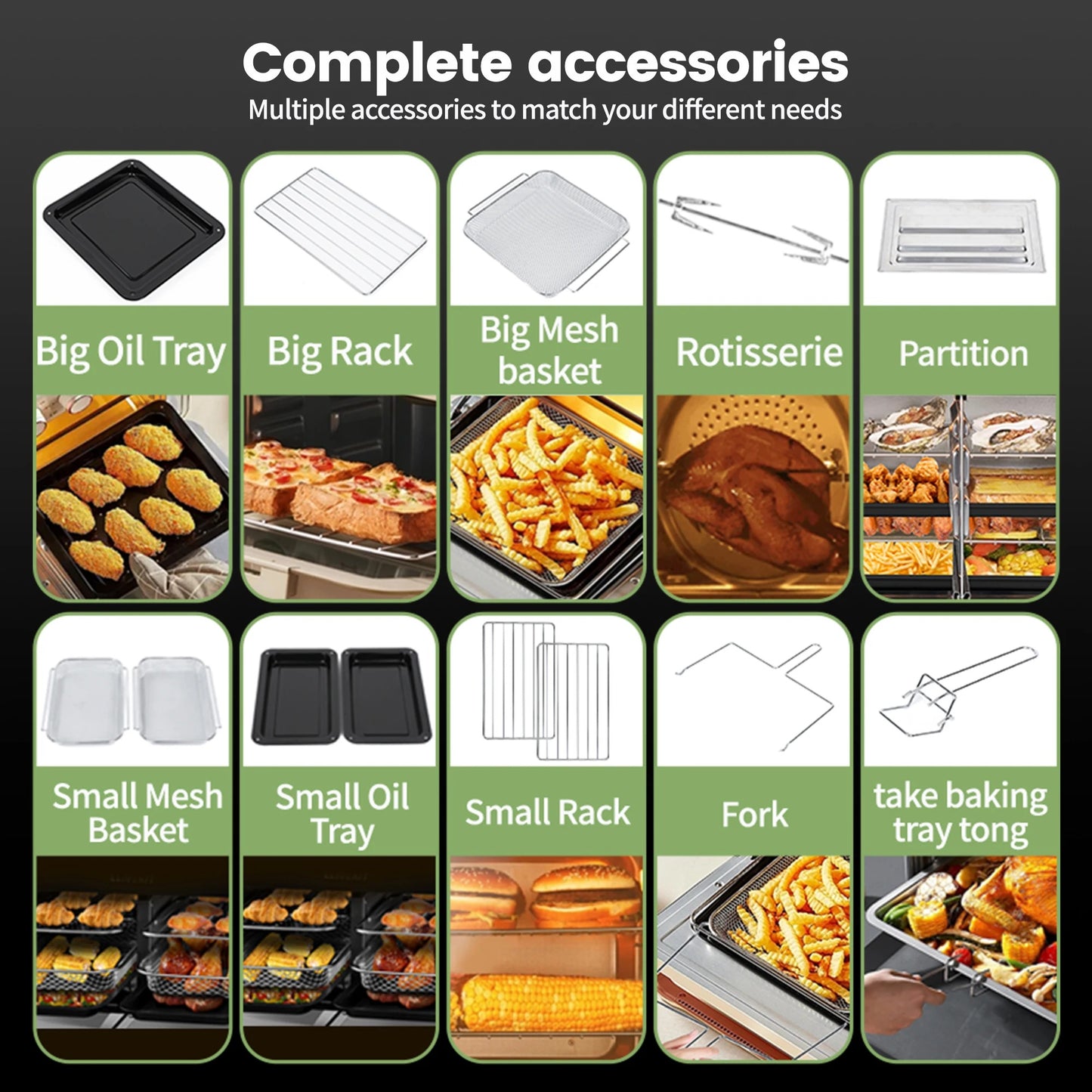 Sensova XXL Airfryer 23L - Heteluchtfriteuse 2200W - Dubbele Zone met 15 Automatische Programma’s en LED Touchscreen